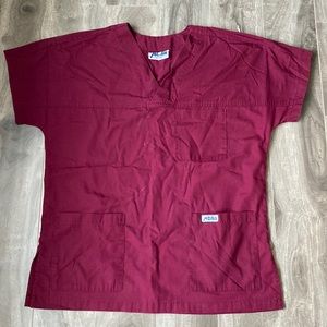 Women’s Mobb Scrub Top - burgundy